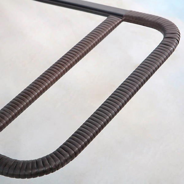 Mid-Century Modern Rattan Rocking Chair Metal Rocking Chair for Living Room