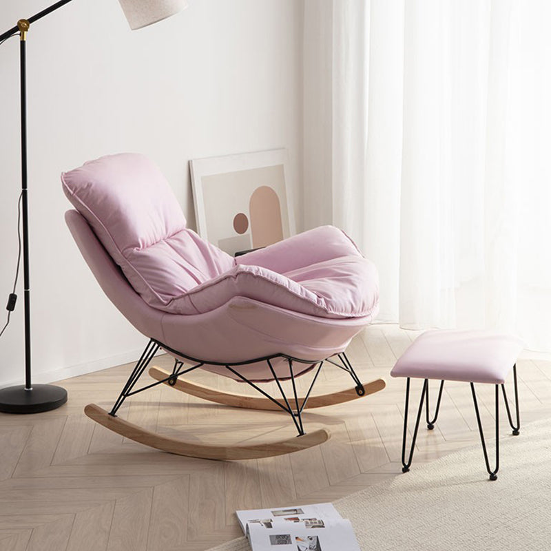 Balcony Chaise Leisure Rocking Chair Modern Home Upholstered Lazy Sofa Chair