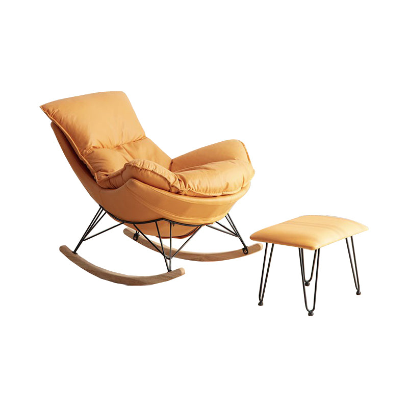 Balcony Chaise Leisure Rocking Chair Modern Home Upholstered Lazy Sofa Chair