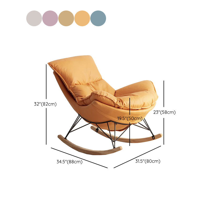 Balcony Chaise Leisure Rocking Chair Modern Home Upholstered Lazy Sofa Chair