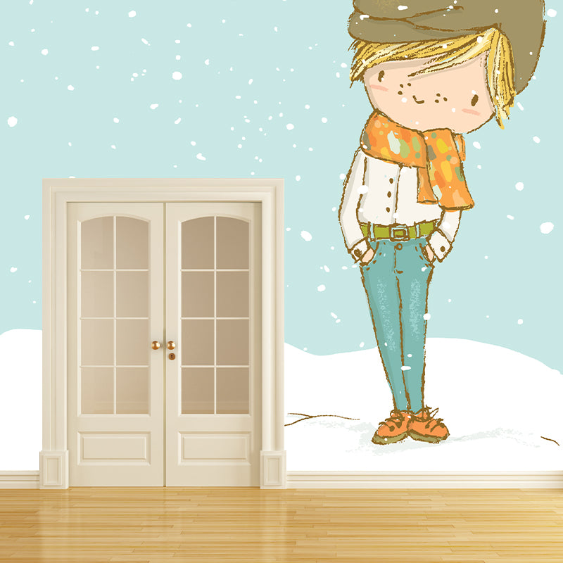 Illustration Mildew Resistant Mural Wallpaper Figure Illustration Indoor Wall Mural