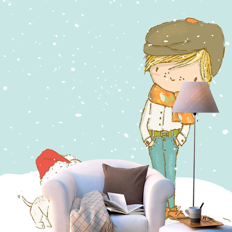 Illustration Mildew Resistant Mural Wallpaper Figure Illustration Indoor Wall Mural