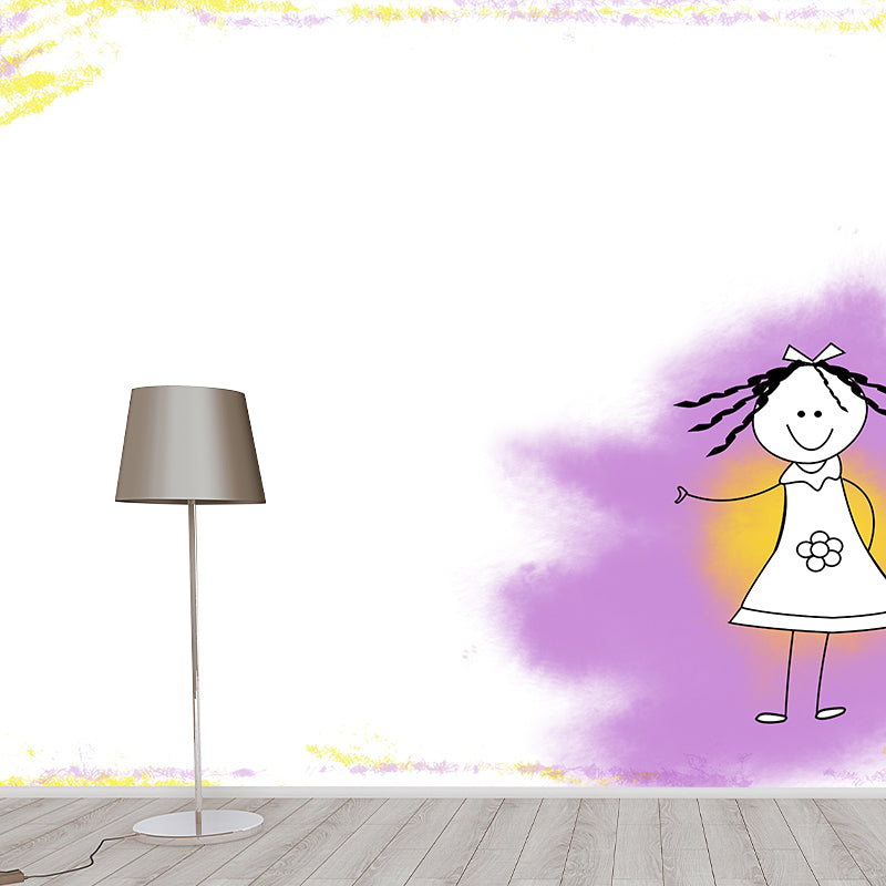 Illustration Mildew Resistant Mural Wallpaper Figure Illustration Indoor Wall Mural