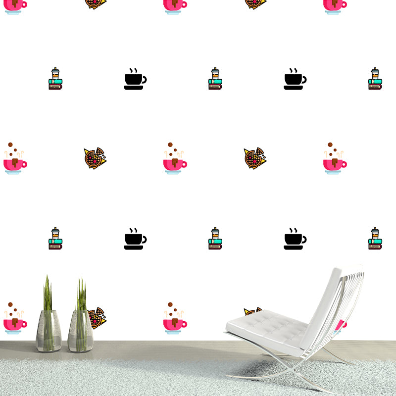 Food Pattern Wallpaper Environment Friendly Mildew Resistant Indoor Wall Mural