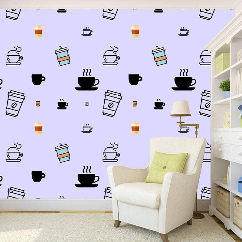 Food Pattern Wallpaper Environment Friendly Mildew Resistant Indoor Wall Mural