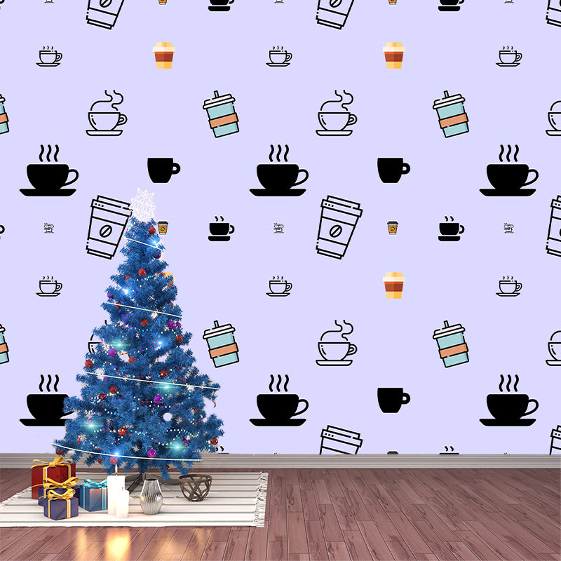 Food Pattern Wallpaper Environment Friendly Mildew Resistant Indoor Wall Mural