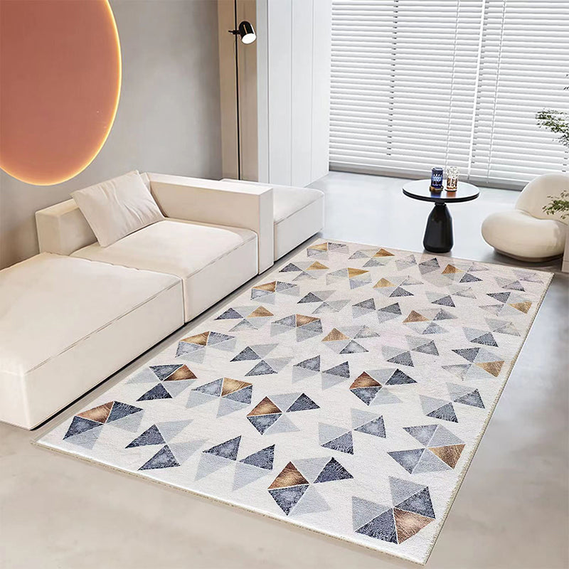 Orange Modern Carpet Polyester Color Lump Carpet Washable Rug for Living Room