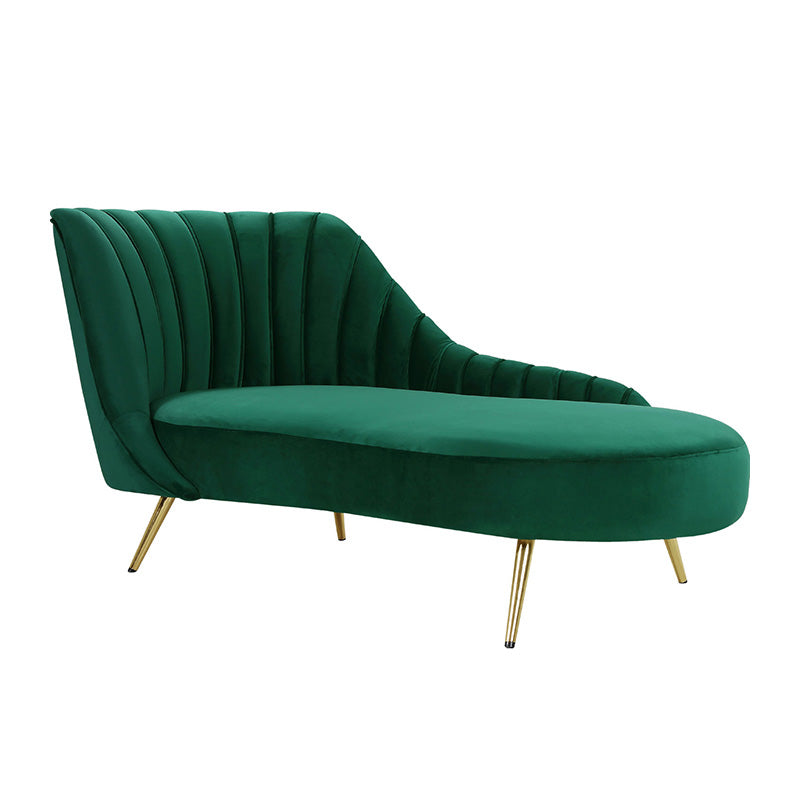 Living Room Rolled Arms Chaise Lounge Modern Velvet Chaise with Upholster