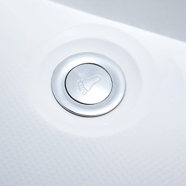 White Drop in Bathtub Acrylic Soaking Rectangular Modern Bath
