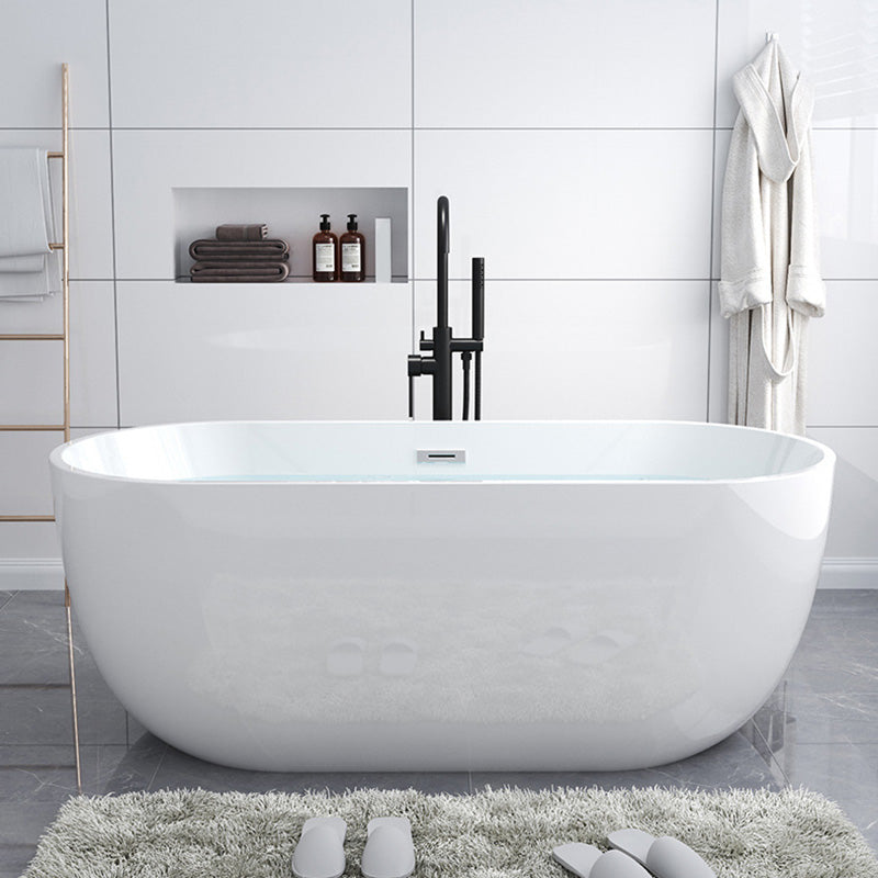 Freestanding Soaking Modern Bathtub Antique Finish Oval Bath Tub