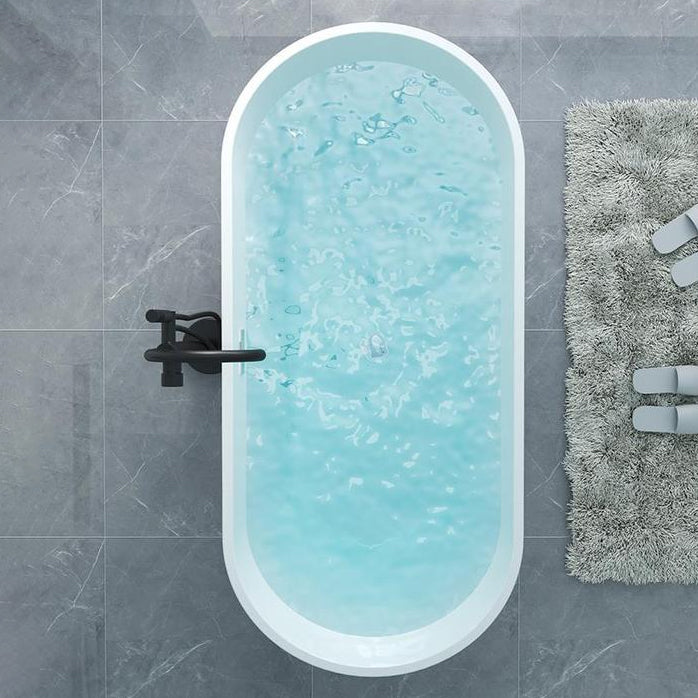 Freestanding Soaking Modern Bathtub Antique Finish Oval Bath Tub