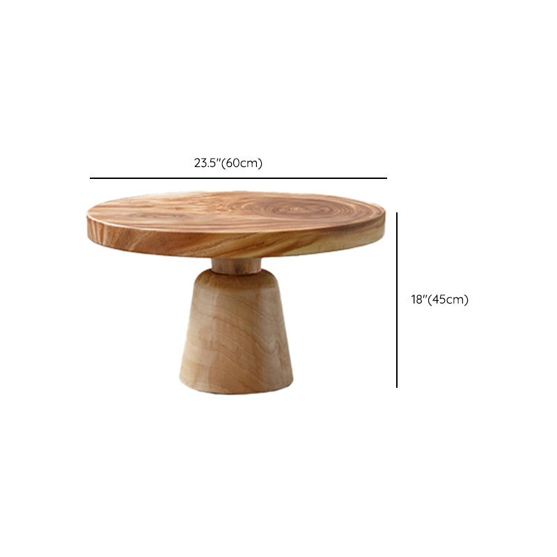 Contemporary Coffee Table Brown Pedestal Coffee Cocktail Table