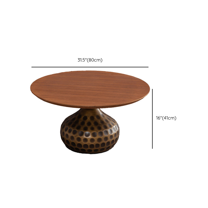Pedestal Coffee Table Contemporary Solid Wood Coffee Cocktail Table