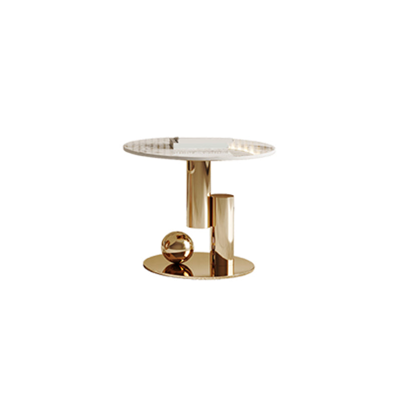 Abstract Cocktail Table Glam Oval Slate Top Coffee or End Table