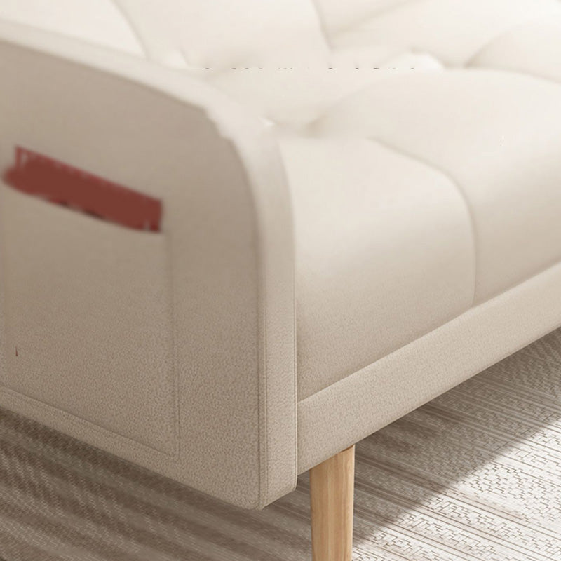 Modern Faux Leather Loose Back Seating Hair Pin Legs Sofa for Apartment