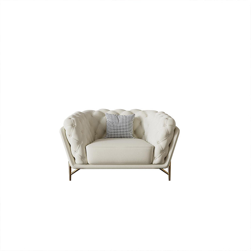 Velvet Tuxedo Arm Sofa Contemporary Sofa with Tufted Split-Back