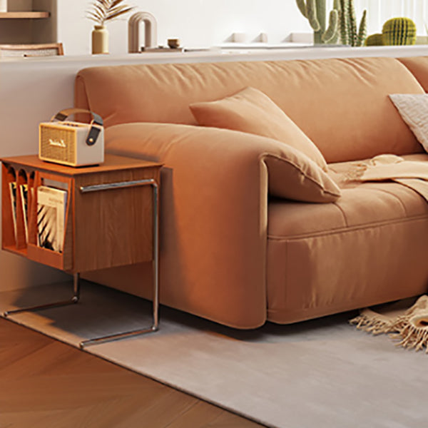 Pillow Top Arm Sectional Sofa in Solid Wood with Cushion Back