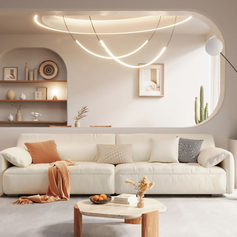 Pillow Top Arm Sectional Sofa in Solid Wood with Cushion Back