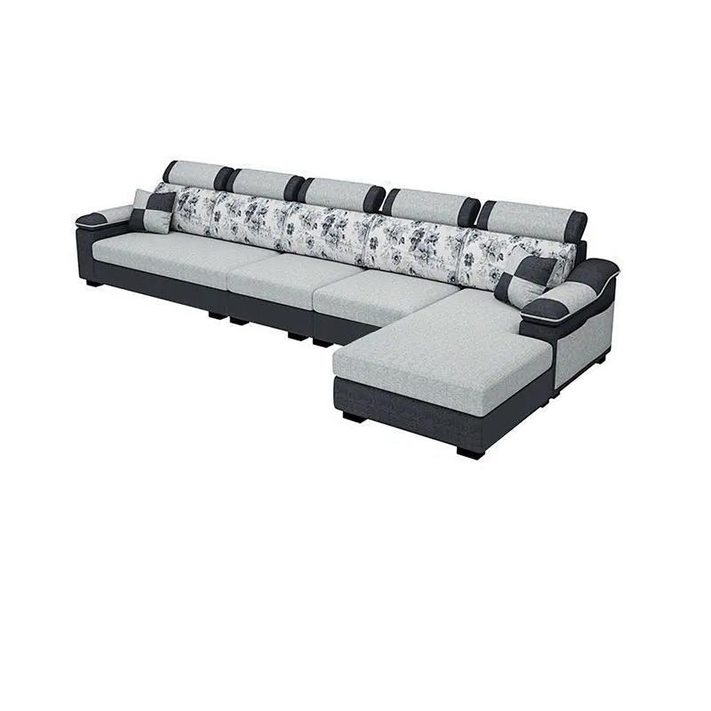 Modern Linen Sectional Sofa Pillow Top Arm Sectional for Living Room