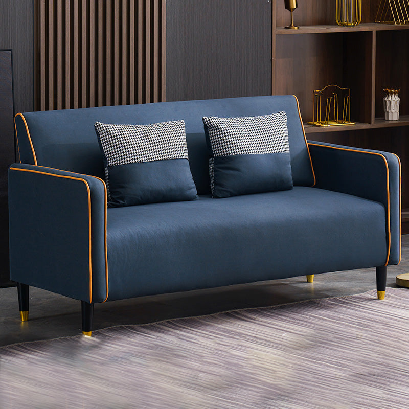 Contemporary Style Square Arm Sofa Living Room Fabric Seating
