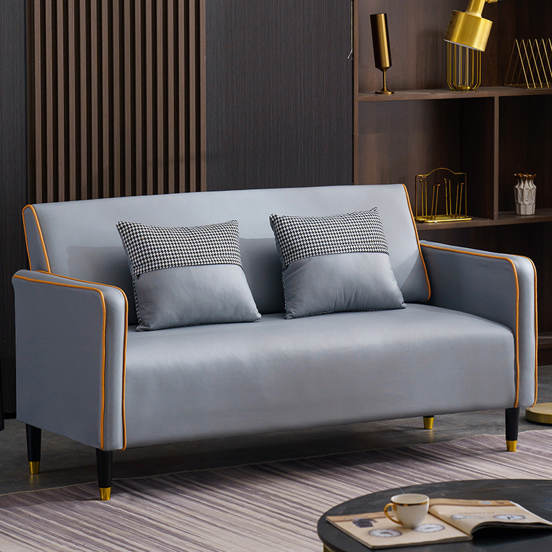 Contemporary Style Square Arm Sofa Living Room Fabric Seating
