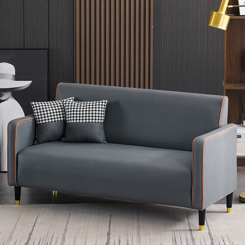 Contemporary Style Square Arm Sofa Living Room Fabric Seating