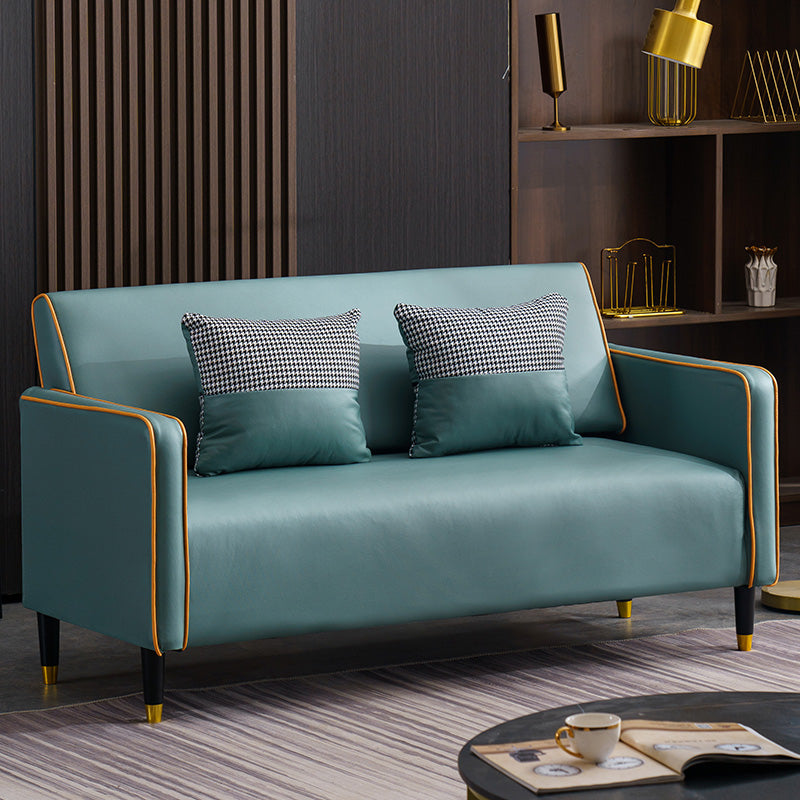 Contemporary Style Square Arm Sofa Living Room Fabric Seating