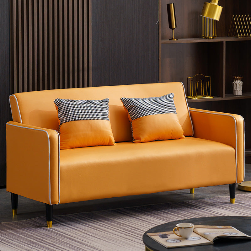 Contemporary Style Square Arm Sofa Living Room Fabric Seating