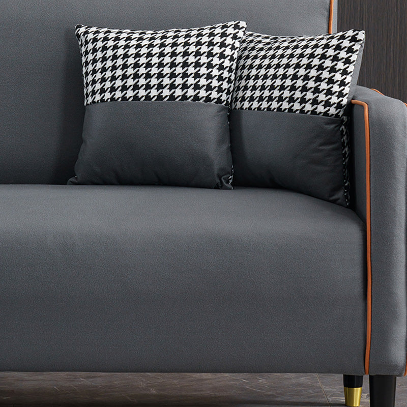 Contemporary Style Square Arm Sofa Living Room Fabric Seating