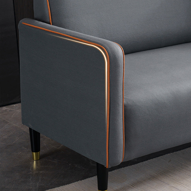 Contemporary Style Square Arm Sofa Living Room Fabric Seating