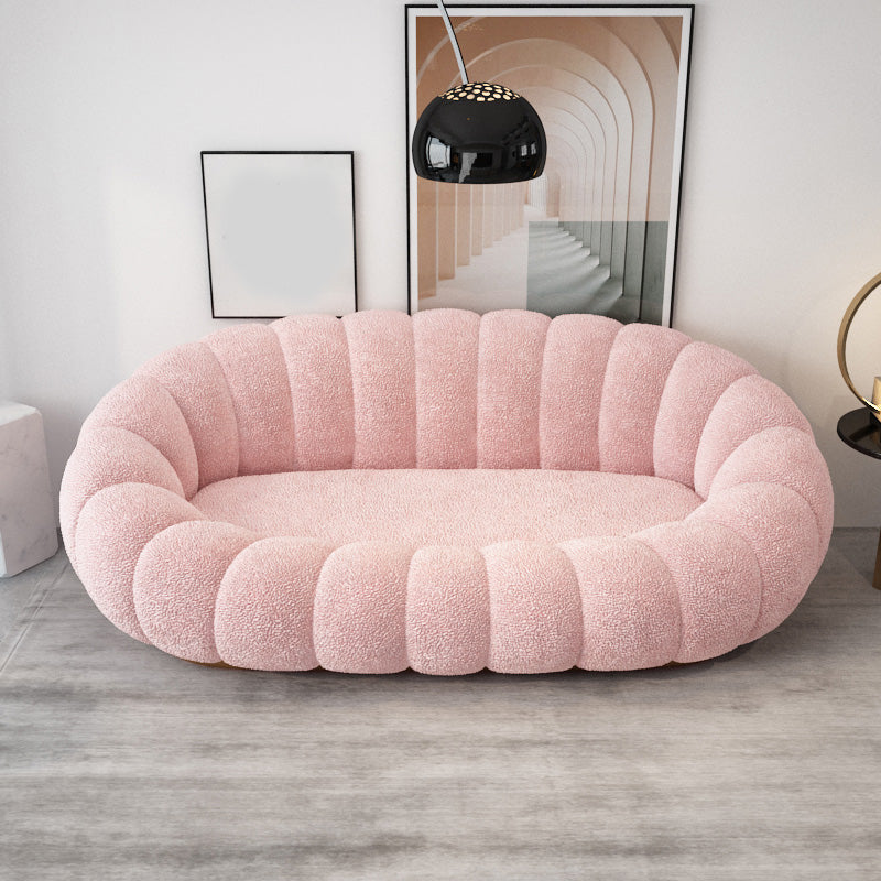 Contemporary Polyester Seating Tufted Tuxedo Arm Loveseat for Living Room