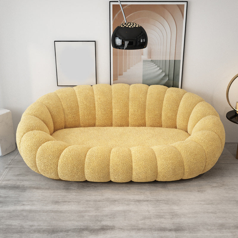 Contemporary Polyester Seating Tufted Tuxedo Arm Loveseat for Living Room