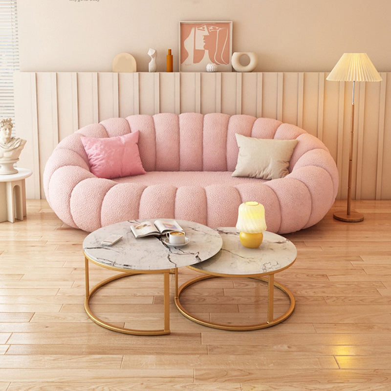 Contemporary Polyester Seating Tufted Tuxedo Arm Loveseat for Living Room