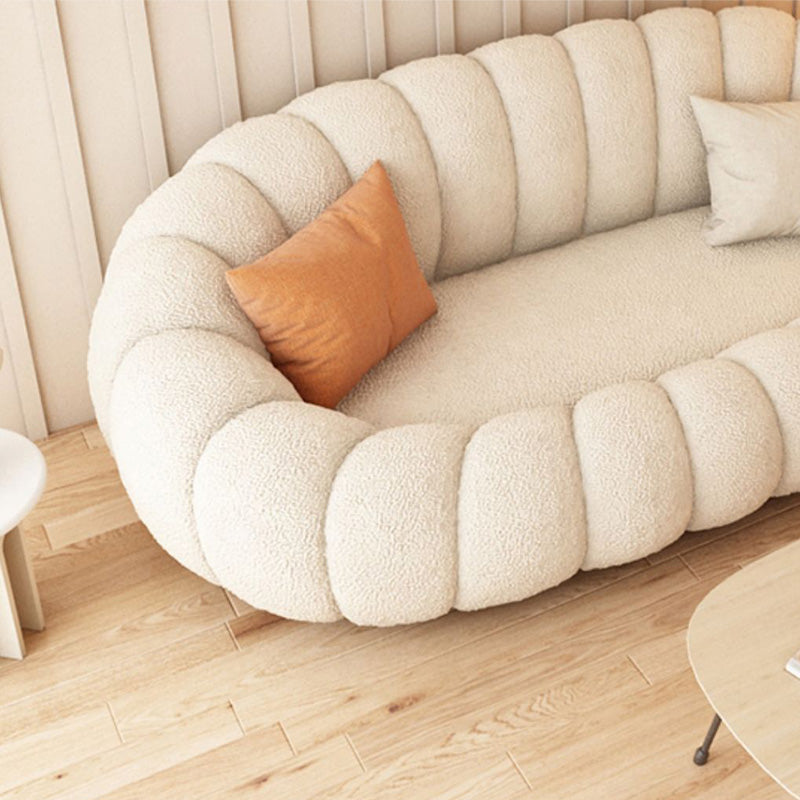 Contemporary Polyester Seating Tufted Tuxedo Arm Loveseat for Living Room