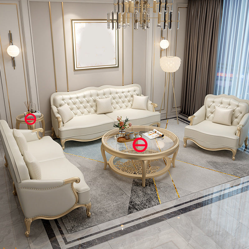 38" High Sofa Charles Of London Arm Sofa with Tufted Split-Back for Living Room