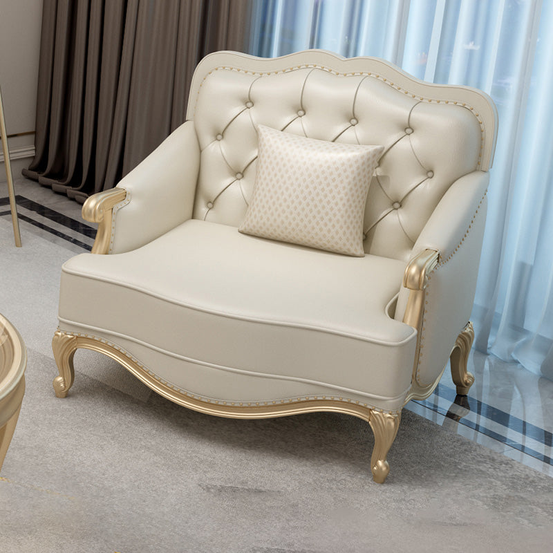 38" High Sofa Charles Of London Arm Sofa with Tufted Split-Back for Living Room