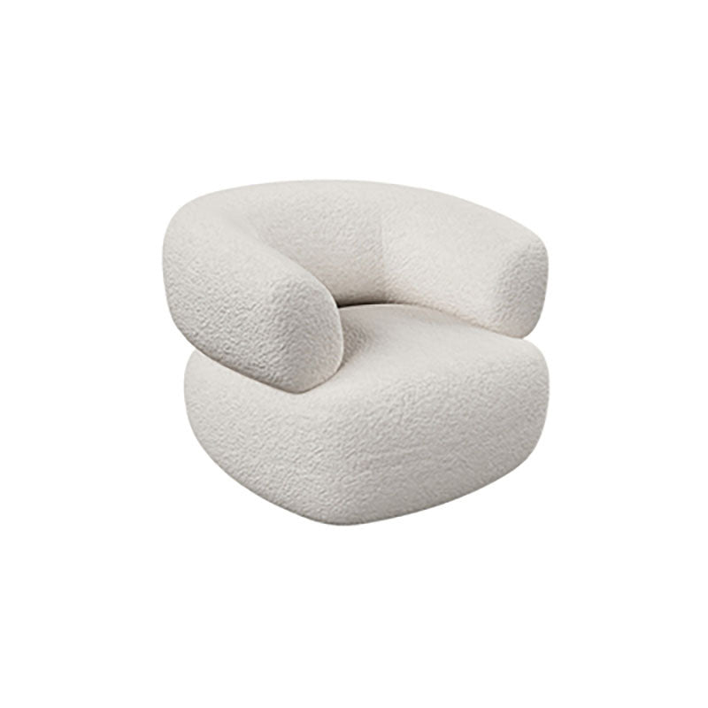 Curved Loveseat Sofa Contemporary Style Unique Seating for Living Room
