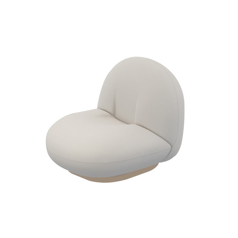 Curved Loveseat Sofa Contemporary Style Unique Seating for Living Room