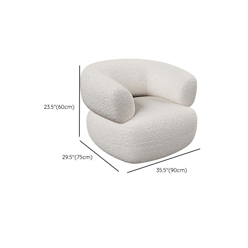 Curved Loveseat Sofa Contemporary Style Unique Seating for Living Room