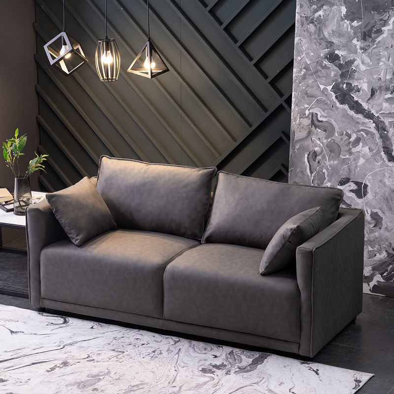 Loose Back 29.5" H Seating Square Arm Contemporary Sofa for Living Room