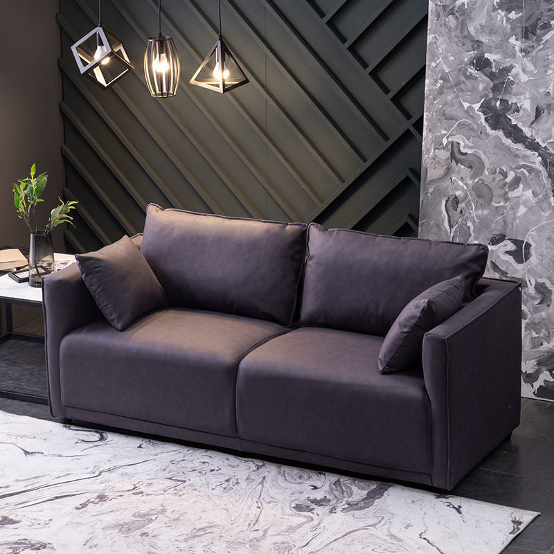 Loose Back 29.5" H Seating Square Arm Contemporary Sofa for Living Room