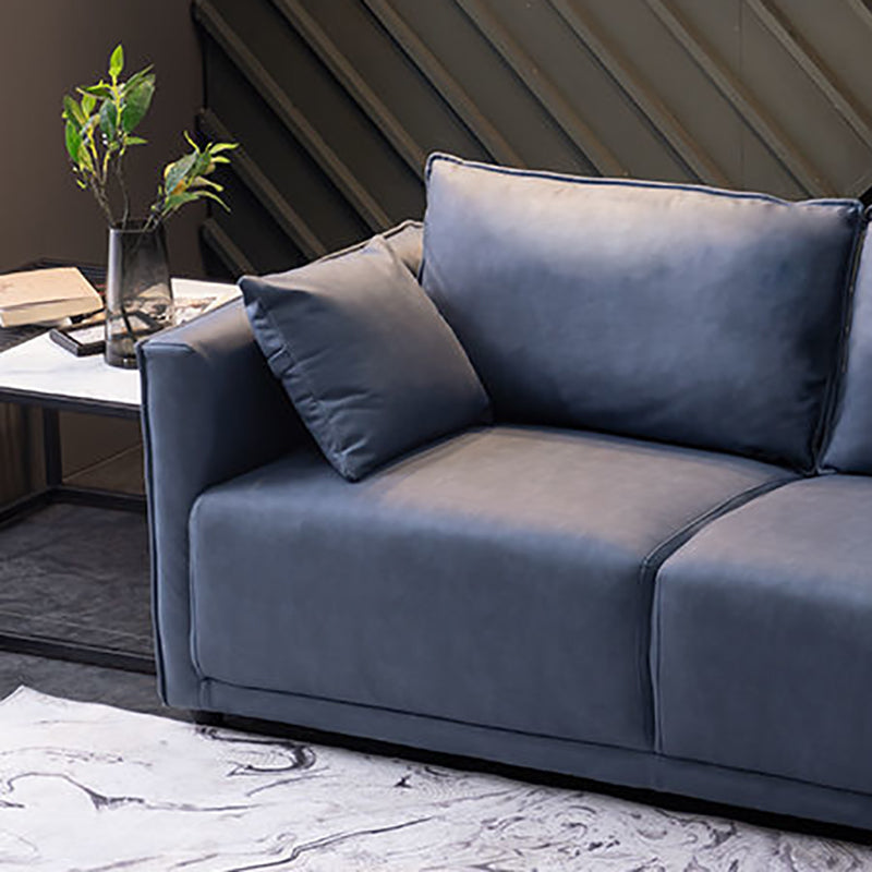 Loose Back 29.5" H Seating Square Arm Contemporary Sofa for Living Room