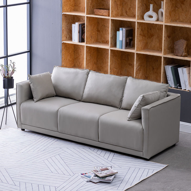 Loose Back 29.5" H Seating Square Arm Contemporary Sofa for Living Room
