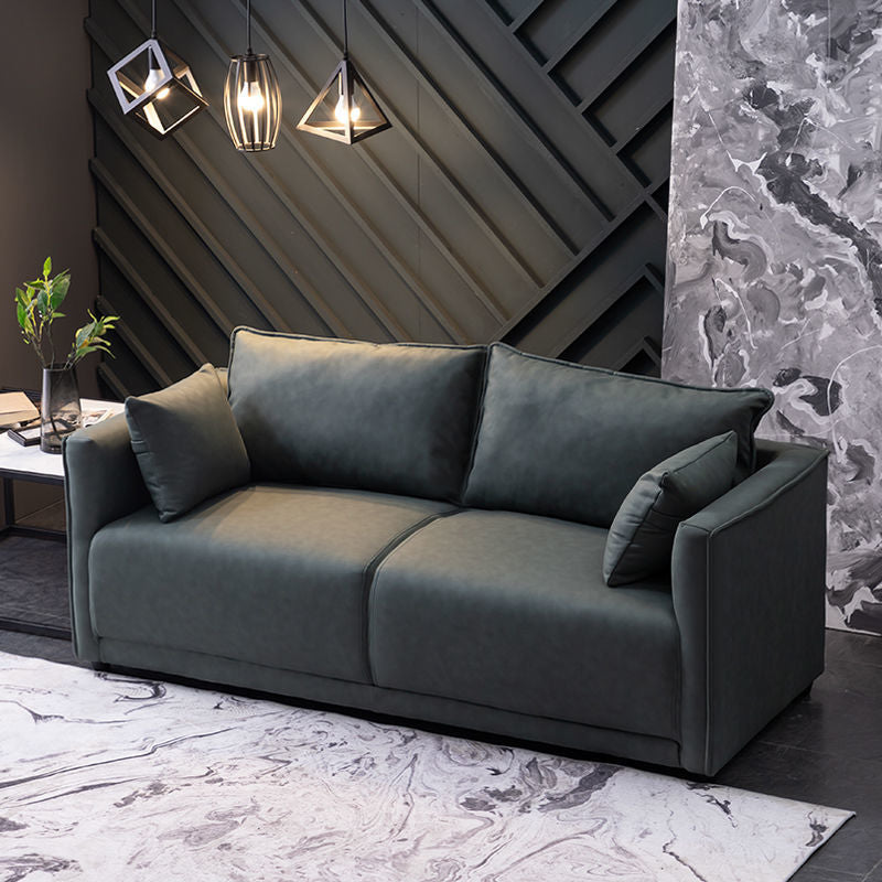 Loose Back 29.5" H Seating Square Arm Contemporary Sofa for Living Room