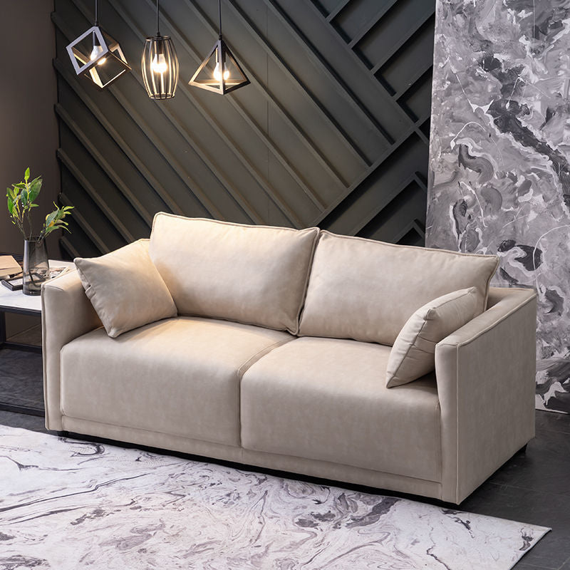 Loose Back 29.5" H Seating Square Arm Contemporary Sofa for Living Room