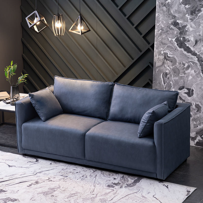 Loose Back 29.5" H Seating Square Arm Contemporary Sofa for Living Room