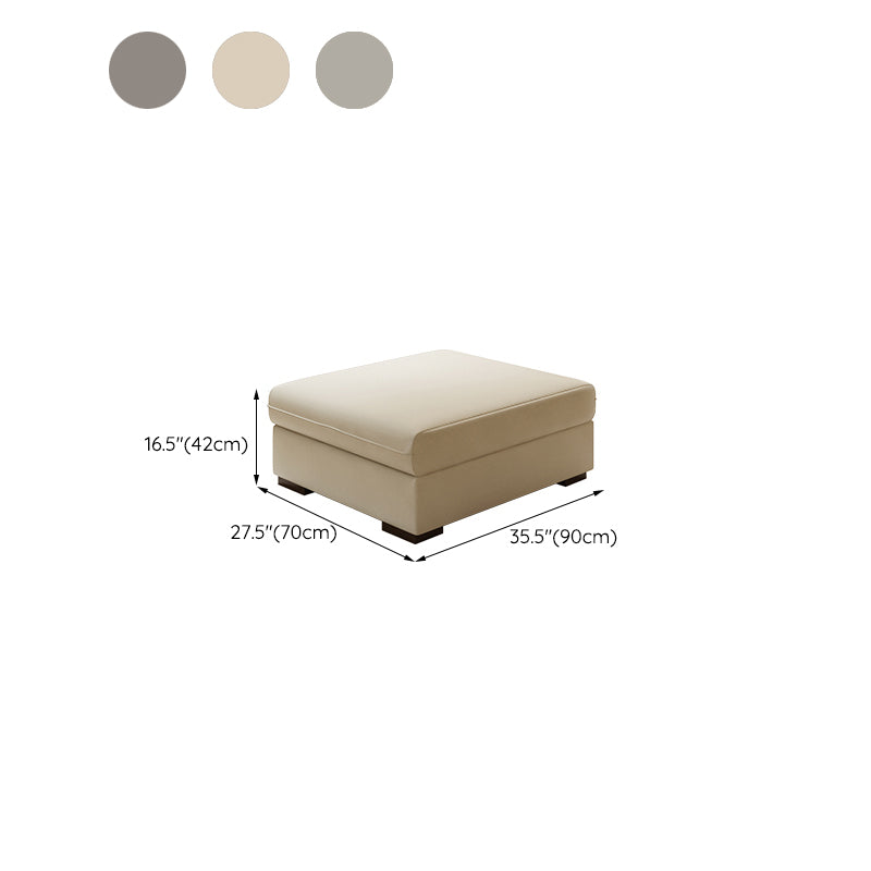 Contemporary Faux Leather Sofa with Ottoman Included in Pine Wood