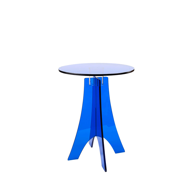 Modernistic Plastic Accent Side Table Round 3 Legs Living Room Corner Table
