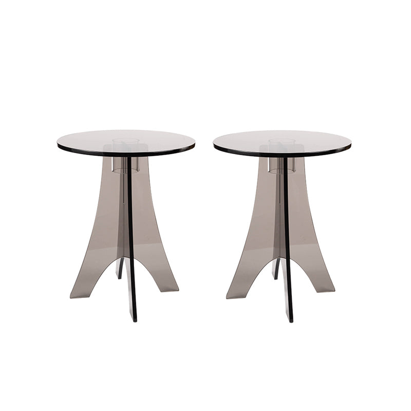 Modernistic Plastic Accent Side Table Round 3 Legs Living Room Corner Table