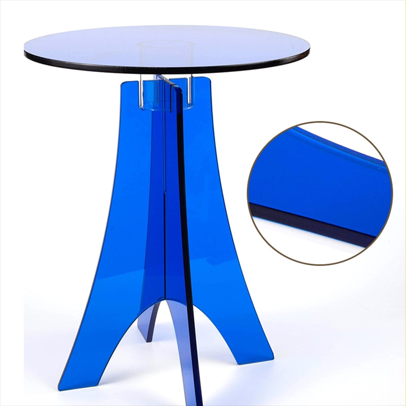 Modernistic Plastic Accent Side Table Round 3 Legs Living Room Corner Table